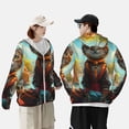 thumbnail image 4 of Balery Riverside Meditating Cat Sudadera ligera de manga larga con capucha y protección solar UPF 50+ para hombre y mujer, ideal para pesca y running-X-Large, 4 of 7