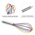 thumbnail image 4 of Colorful Silicone Whisk Frother Milk Cream Kitchen Utensils For Blending Stainless Steel Handle Mixer Stirring Tool, 4 of 6