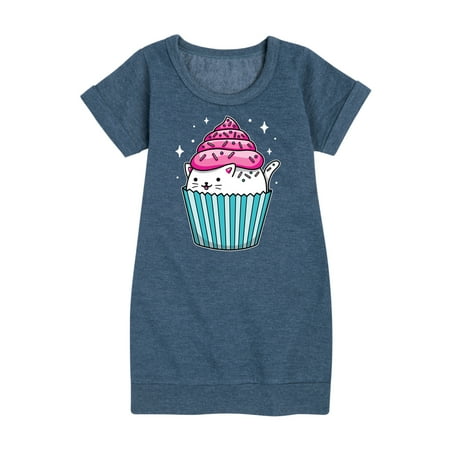 

Instant Message - Cat Cupcake - Toddler And Youth Girls Fleece Dress