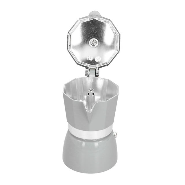 Khall 150ML Practical Aluminum Coffee Maker Octagonal Moka Coffee Pot for Home Office Kitchen Appliance,Moka Coffee Pot