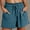 Blue, variant on Olyvenn Fashion Linen Shorts for Women Summer Casual High Waisted Wide Leg Drawstring Beach Loose Shorts Comfy Fashion Outfits Army Green XXL