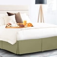 thumbnail image 2 of 600 Thread Count Egyptian Cotton Split Corner Bed Skirt – 16-Inch Drop, Tailored Fit 1-PC Bed Skirt, California King, Moss, 2 of 5