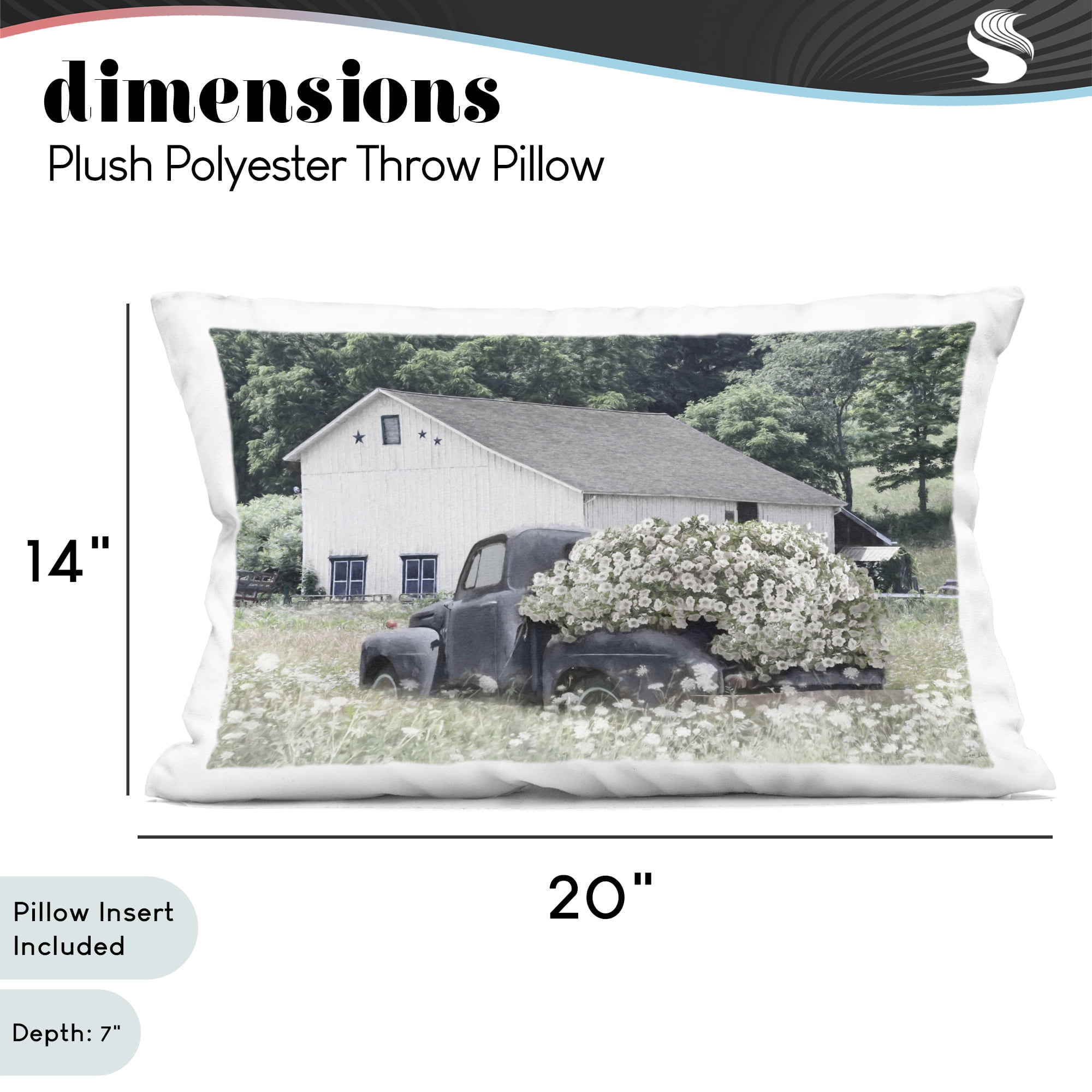 Stupell Industries Bed Full Of Blossoms Decorative Printed Throw Pillow, design by Lori Deiter