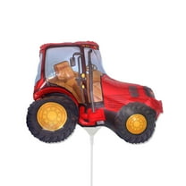 12 inch Tractor - Red (Air-Fill Only) Foil Mylar Balloon - Party Supplies Decorations