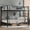 Black, variant on QJTCK Full over Full Bunk Bed for Teens and Adults,Metal Bunk Bed,Noise Reduced Space-Saving No Box Spring Needed, Black