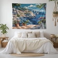 thumbnail image 7 of Capri’s Azure Charm Wall Tapestry for Bedroom by DC | Italian-Inspired Tapestry Wall Hanging & Aesthetic Decor for Dorm, Living Room, Picnic & Home | 30"x40", 7 of 7
