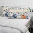 thumbnail image 5 of Blue Pumpkins Fall Pillow Covers 24x36 Inch Cal King Size, Thanksgiving Eucalyptus Leaves Vintage Decorative Pillowcase with Zipper, Microfiber Pillow Protector, Breathable Pillowcases for Sofa Bed, 5 of 9