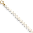 thumbnail image 2 of 14K Yellow Gold 3-4mm White Near Round Freshwater Cultured Pearl Bracelet (5 X 3.5) Made In Canada xf450-5, 2 of 5