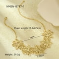 thumbnail image 7 of NICKSUN 18K Gold Plated Stainless Steel Hammered Hollow Flower Choker, Irregular Textured Petal Floral Statement Necklace, Vintage Luxury All-Match Women’s Neck Jewelry, 7 of 7