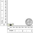 thumbnail image 6 of Gem Stone King 925 Sterling Silver Black Onyx Green Peridot and White Lab Grown Diamond 3 Stone Engagement Ring for Women (0.49 Cttw, Gemstone December Birthstone, Size 7), 6 of 6