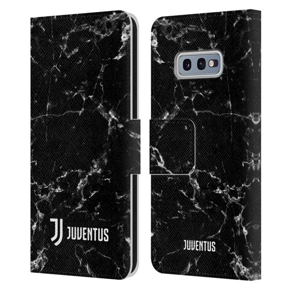 Head Case Designs Officially Licensed Juventus Football Club Marble Black 2 Leather Book Wallet Case Cover Compatible with Samsung Samsung Galaxy S10e