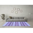thumbnail image 3 of Ahgly Company Machine Washable Indoor Rectangle Abstract Blue Modern Area Rugs, 2' x 5', 3 of 4