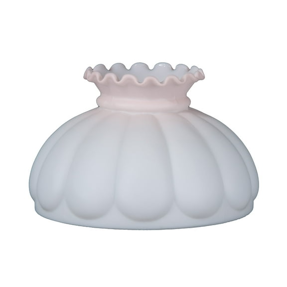 B&P Lamp® 9 7/8" Shade, Melon, Rose/Satin White Tint