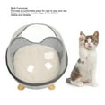thumbnail image 3 of Cat Cave Removable Transparent Top Large Space Hideout Felt Kitten Nest Bed With Wooden Legs For All Seasons, 3 of 5
