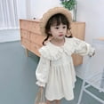 thumbnail image 5 of Girls Cotton Roll Neck Dress 2-7Y Toddler Girl Skin-Friendly Long Sleeved Dresses Spring Leisure Dress for Children Girl, 5 of 8