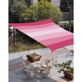 thumbnail image 3 of Sun Shade Sail 8x10Ft Pink Ombre Stripe Uv Block Sunshade Canopy Outdoor Shade Cover Rectangle Shade Cloth For Patio Garden Yard Deck Pergola, 3 of 6