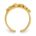 thumbnail image 2 of 14k Yellow Gold Hawaiian Plumeria Flower Adjustable Toe Ring Open Midi, 2 of 10