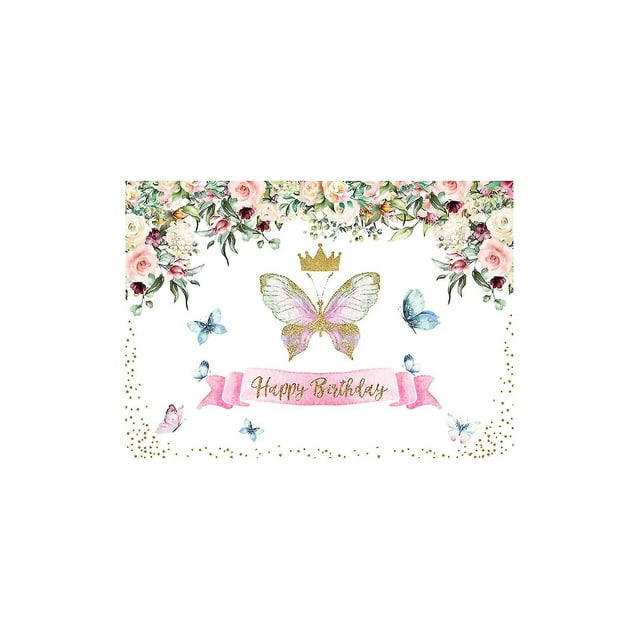 Telón de fondo Cubierta de fondo de cumpleaños rectangular de tela reutilizable exquisita para fiesta Jikaix