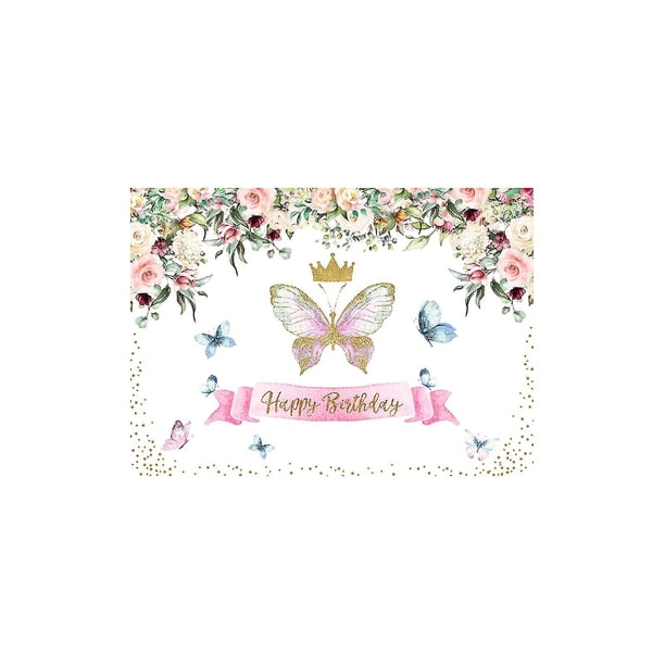 Telón de fondo Cubierta de fondo de cumpleaños rectangular de tela reutilizable exquisita para fiesta Jikaix