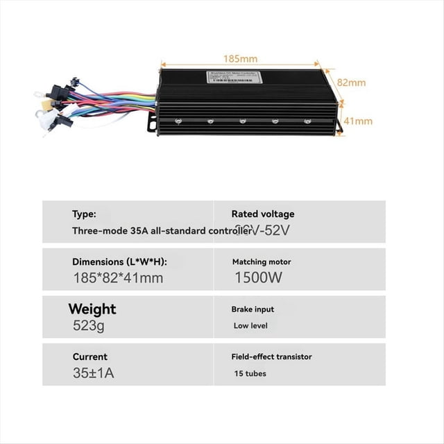 36V 48V 52V 35A 1500W Brushless Motor Controller+S866 Color LCD Kit for Electric Mountain Bike Scooter Modification