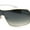 Gold White - Green Smoke, variant on Mens European Fashion Oversized Curved Shield Sport Metal Rim Sunglasses All Black