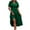 Mint Green, variant on Yxbdin Womens Wedding Guest Dresses Trendy Pleated Short Sleeve Midi Dress Casual Wrap V Neck Bow Knot Tiered Dresses Flowy Beach Vacation Boho Dresses