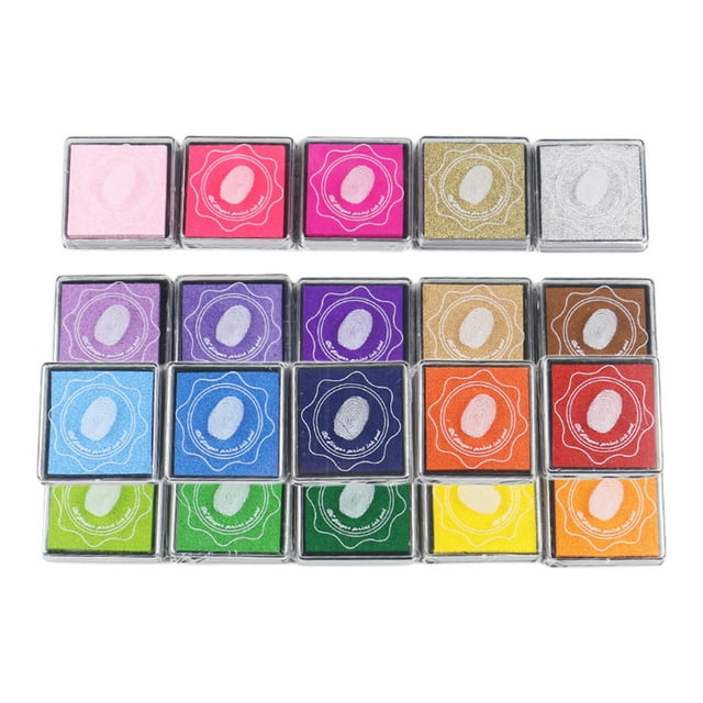20 almohadils de tinta para manualidade almohadils para sello almohadils de tinta para dedos de 20 colores para bricoje para Sunnimix Almohadilla de tinta de color