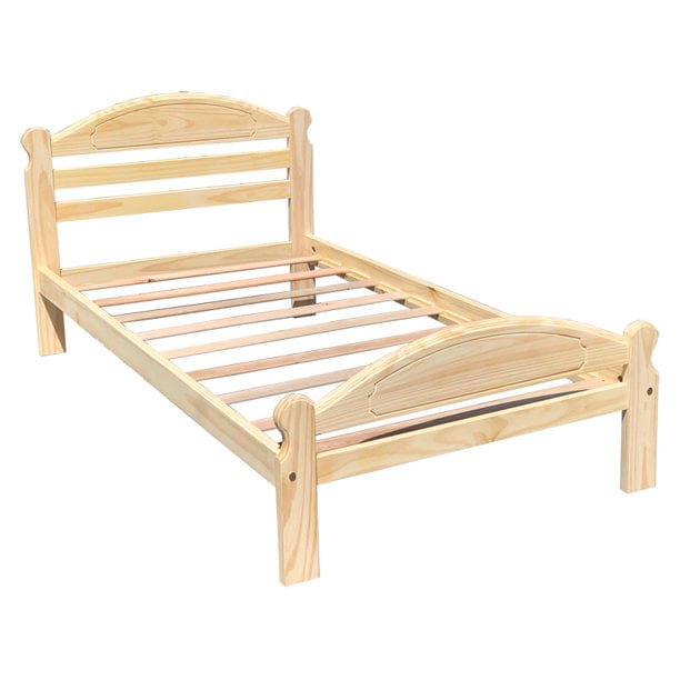 Spolid Pine Wood Comes Unfinished, What Is The Length Of A Twin Bed Frame