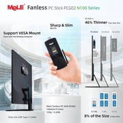 MeLE PCG02 N100 Mini PC Stick Windows 11 Home 4GB LPDDR5 128GB eMMC Fanless Computer Stick (New)