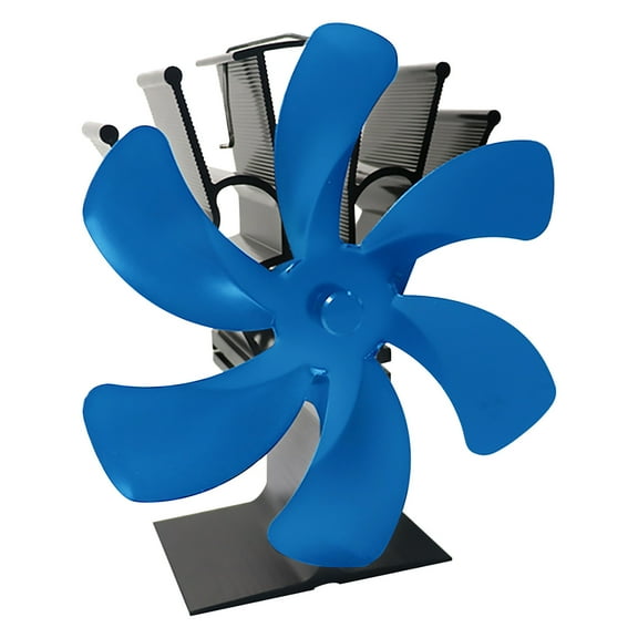 sdhkgrrt Heat Powered Stove Fan, Heat Powered Wood Stove Fan, Eco-friendly Fireplace Heat Circulation Fan, 6 Blade Thermoelectric Stove Top Fan, Silent Operation Home Heating Accessory