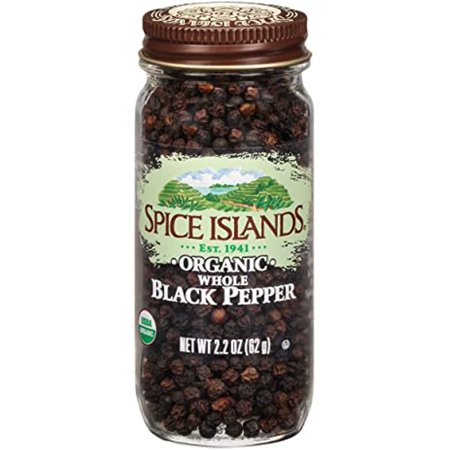 Spice Islands Organic Whole Black Pepper, 2.2 Ounce