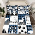 thumbnail image 2 of Feelyou Rustic Farmhouse Queen Sheet Sets, Deer Bear Wildlife Bed Set, 4 Pieces, 2 of 7