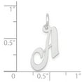 thumbnail image 3 of 14k White Gold Small Fancy Script Initial A Charm, 3 of 3