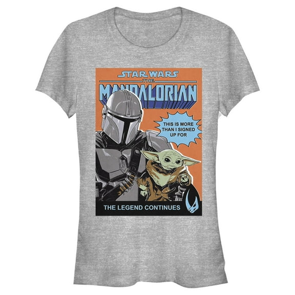 Junior's Star Wars: The Mandalorian The Legend Continues Graphic Tee Athletic Heather Medium