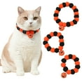 thumbnail image 2 of Pet Neck Kerchief Unique Pumpkin for Small Dog Collar Halloween Pumpkin Bells 3D Pet Halloween Costume, 2 of 9