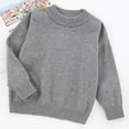 thumbnail image 3 of GYRATEDREAM Kids Boys Girls Cable Knit Slim Fit Sweaters Long Sleeve Crewneck Chunky Pullover Cute Knitwear Fall Jumper Tops for 13-14Y Gray, 3 of 8