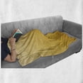 thumbnail image 5 of Yellow Ombre Soft Flannel Fleece Throw Blanket, Retro Simplistic Color Based Design of Wavy Motif, Cozy Plush for Indoor and Outdoor Use, 50" x 70", Earth Yellow Mustard, by Ambesonne, 5 of 5