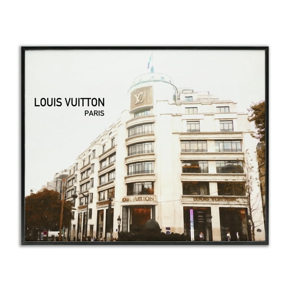 Stupell Industries Designer Brand Building Buildings & Architecture Painting Black Framed Art Print Wall Art, 14 x 11