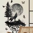 thumbnail image 2 of Adhesivos de pared con forma de lobo aullador, Halloween, noche y luna, 30 x 120 cm, 2 of 3
