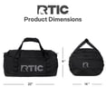 thumbnail image 5 of RTIC Road Trip Duffle Bag, Medium, Water Resistant, Durable Fabric, Black, 5 of 8