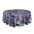 thumbnail image 5 of Pioneer Flower Floral Print Pattern Round Tablecloth 60"x60",Wrinkle Wipeable Table Cloth for Kitchen Dining Room Picnic Patio Party, 5 of 6