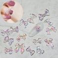 thumbnail image 1 of Jiaroswwei 50Pcs DIY Nail Decoration Aurora Color 3D Bow Charms Accessories Nail Art Charms Manicure Ornaments for Nail Salon, 1 of 1