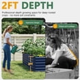 thumbnail image 6 of FOOWIN 2 Pack 8x4x2ft Outdoor Metal Raised Garden Bed,Planter Box for Vegetables,Flowers,Herbs w/478 Gallon Capacity, Blue, 6 of 7
