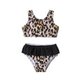 thumbnail image 3 of ibiyuan Little Girls Swimsuits Two Piece Adjustable Straps Girls Bathing Suits Size 7-8 Cut Out Tankini with Shorts Drawstring Bottoms Color Block Swimwear for Teens,18-24 Months, 3 of 9