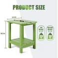 thumbnail image 6 of Nalone End Table Adirondack Small Side Table 16.5" Outdoor HDPE Plastic Small End Table for Home Living Room Bedroom Patio Farmhouse (Lime), 6 of 8