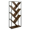 thumbnail image 2 of Manor Park Neil Modern Angled Bookshelf, Dark Walnut, 2 of 7