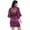 Purple, variant on ‌Wedding Party Robe‌ for Women's Short Satin Kimono Rhinestones Bride Bridesmaid Bathrobe