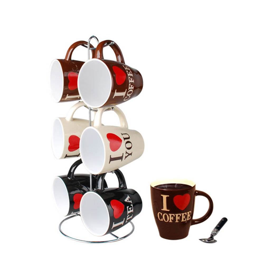 6Piece Mug Set with Stand