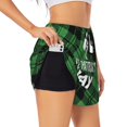 thumbnail image 1 of Balery St Patrick's day Pantalones cortos deportivos para mujer con forro y dos bolsillos, elásticos, para entrenamiento, gimnasio, yoga-XX-Large, 1 of 7