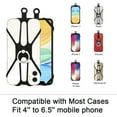 Universal Phone Lanyard Holder and Ring Grip, Silicone Cell Phone Lanyard Neck Strap and Phone
